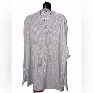 Wrangler George Strait 3XLT Big & Tall Geo Print Button Down Casual Shirt